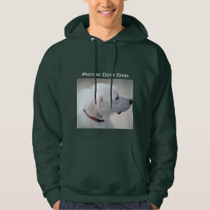 Proud Dog Dad Cute White Labrador Mix Dog profiel Hoodie