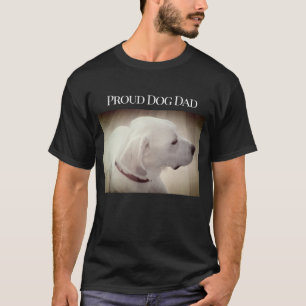 Proud Dog Dad Cute White Labrador Mix Dog profiel T-shirt