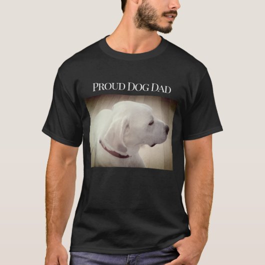 Proud Dog Dad Cute White Labrador Mix Dog profiel T-shirt (Voorkant)