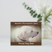 Proud Dog Dad Dark Brown Briefkaart (Staand voorkant)