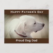 Proud Dog Dad Dark Brown Briefkaart (Voorkant)