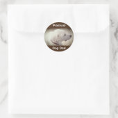 Proud Dog Dad Dark Brown Ronde Sticker (Tas)