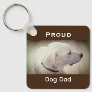 Proud Dog Dad Dark Brown Sleutelhanger