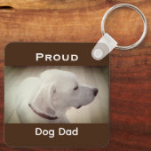 Proud Dog Dad Dark Brown Sleutelhanger (Achterkant)