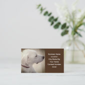 Proud Dog Dad Dark Brown Visitekaartje (Staand voorkant)