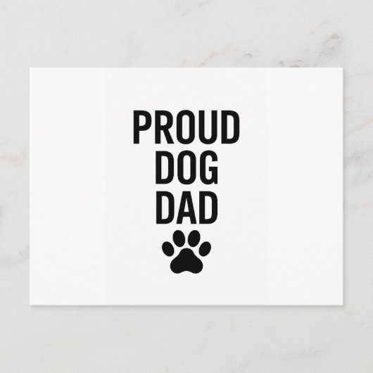 Proud Dog Dad - Funny Pet Lover Gift voor mannen Briefkaart (Voorkant)