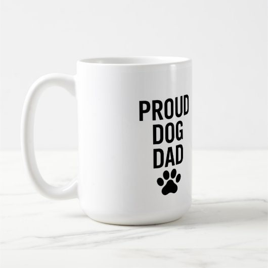 Proud Dog Dad - Funny Pet Lover Gift voor mannen Koffiemok (Links)
