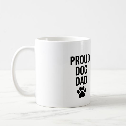Proud Dog Dad - Funny Pet Lover Gift voor mannen Koffiemok (Links)
