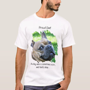 Proud Dog Dad - Vaderdag - Cute Dog Photo T-shirt