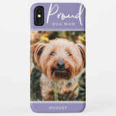 Proud Dog Mama | Foto aangepast | Paars Case-Mate iPhone Case (Achterkant)