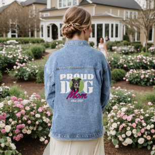 Proud Dog Mom - Aangepast jaar & Foto Denim Jacket