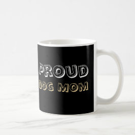 Proud Dog Mom Paw Print Minimal Design Koffiemok