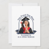 Proud Dog Mum is een Senior - Custom Afstuderen Feestdagenkaart (Voorkant)