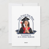 Proud Dog Mum is een Senior - Custom Afstuderen Feestdagenkaart (Achterkant)