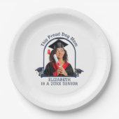 Proud Dog Mum is een Senior - Custom Afstuderen Papieren Bordje (Voorkant)