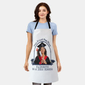 Proud Dog Mum is een Senior - Custom Afstuderen Schort (Gedragen)