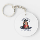 Proud Dog Mum is een Senior - Custom Afstuderen Sleutelhanger (Voorkant)