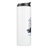 Proud Dog Mum is een Senior - Custom Afstuderen Thermosbeker (Gedraaid links)