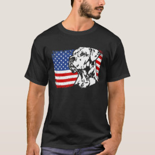 Proud Dogo Argentino American Flag Patriotic Dog T-shirt