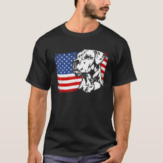 Proud Dogo Argentino American Flag Patriotic Dog T-shirt