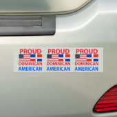 Proud Dominican American Bumpersticker (Op auto)