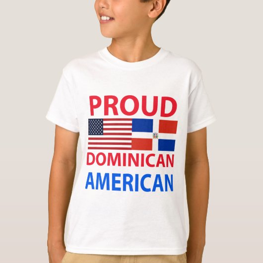 Proud Dominican American T-shirt (Voorkant)
