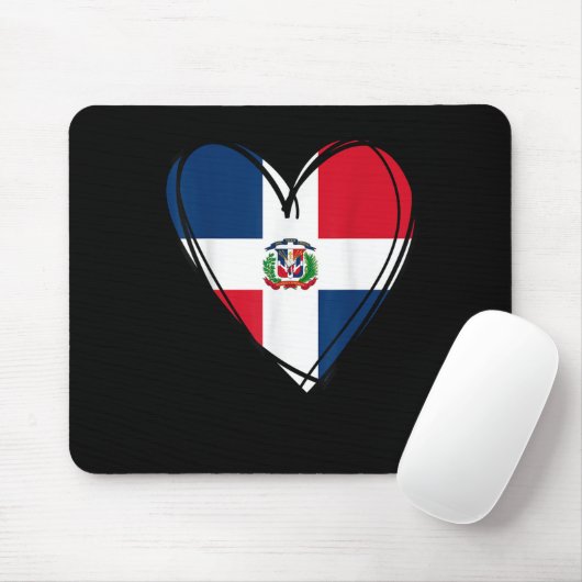 Proud Dominican Boy Girl Aunt Dad Mama Cool Flag H Muismat (Met muis)