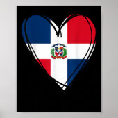Proud Dominican Boy Girl Aunt Dad Mama Cool Flag H Poster (Voorkant)