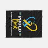 Proud Down Syndrome Dad Awareness Fleece Deken (Voorkant (Horizontaal))
