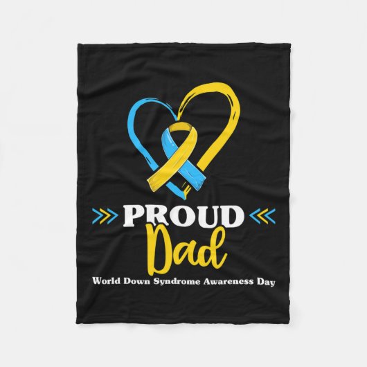 Proud Down Syndrome Dad Awareness Fleece Deken (Voorkant)