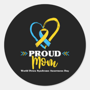 Proud Down Syndroom Mam Awareness Ronde Sticker