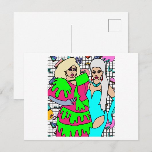 Proud Drag Queen geïnspireerd Briefkaart (Voorkant / Achterkant)