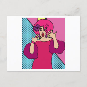 Proud Drag Queen geïnspireerd Briefkaart