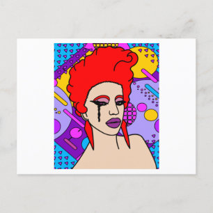 Proud Drag Queen geïnspireerd Briefkaart