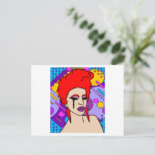 Proud Drag Queen geïnspireerd Briefkaart (Staand voorkant)