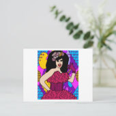 Proud Drag Queen geïnspireerd Briefkaart (Staand voorkant)