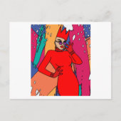 Proud Drag Queen geïnspireerd Briefkaart (Voorkant)