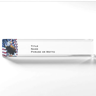Proud Eagle American Flag VS red white blue Naambordje