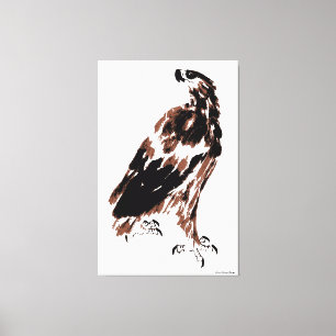 Proud Eagle Wrapped Canvas Afdruk