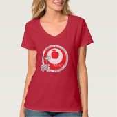 Proud Educator v-nek (rood) T-shirt (Voorkant)
