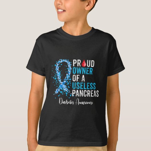 Proud Eigenaar van een nutteloze pancreas Gift Dia T-shirt (Voorkant)