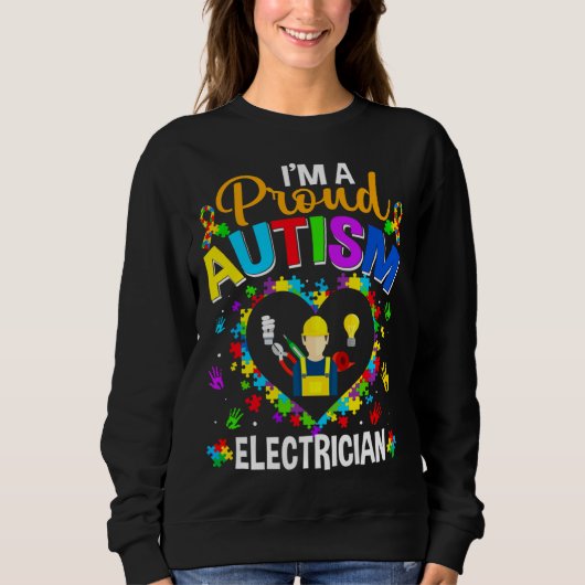 Proud Electricia Autisme Awareness Love Autistic M Trui (Voorkant)