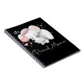 Proud Elephant Mama en Baby Moederdag Notitieboek (Rechterzijde)