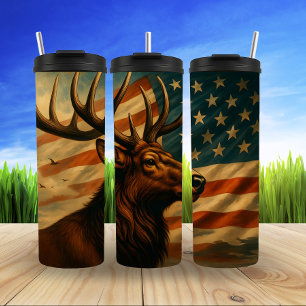 Proud Elk, Amerikaanse Spirit Art Thermosbeker