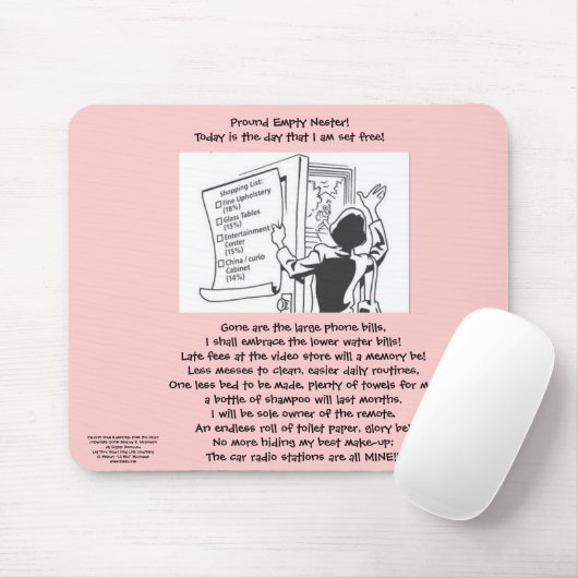 Proud Empty Nester Mousepad Muismat (Met muis)