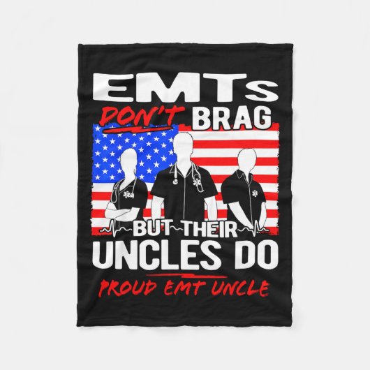 Proud Emt Uncle - Funny Ems Family Quote Emts Don' Fleece Deken (Voorkant)