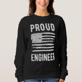 Proud Engineer Profession American Flag Trui (Voorkant)