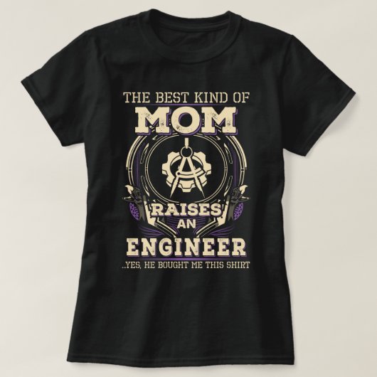 Proud Engineer's mama T-shirt (Design voorkant)