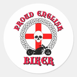 Proud English Biker Ronde Sticker