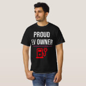 Proud EV Eigenaar - EV-wagen voor elektrische voer T-shirt (Voorkant volledig)